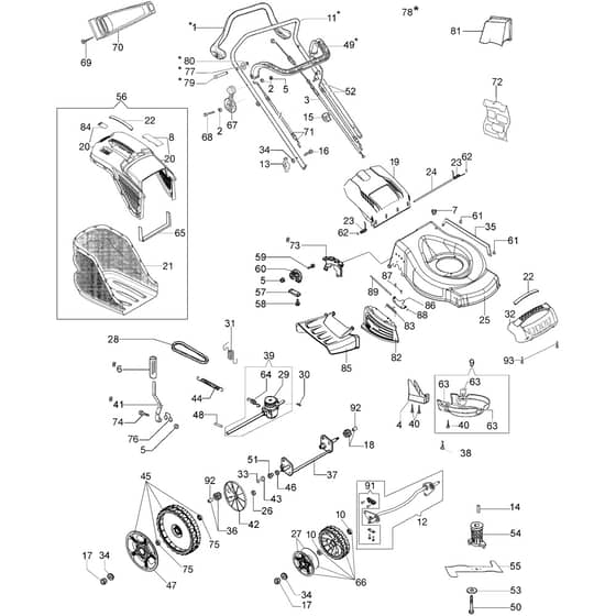 LR 48 TK ALLROAD PLUS 4 (K650) -  - Efco Rotary Mower Illustrated parts list Diagram