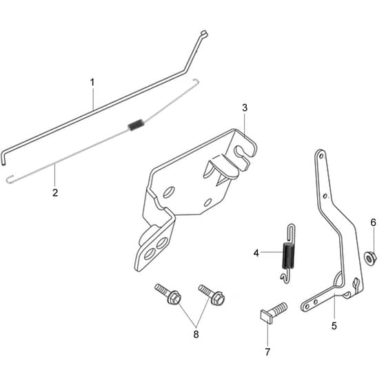 LR 48 TK ESSENTIAL (K600 AUTOCKOKE) -  - Efco Rotary Mower Control lever Diagram
