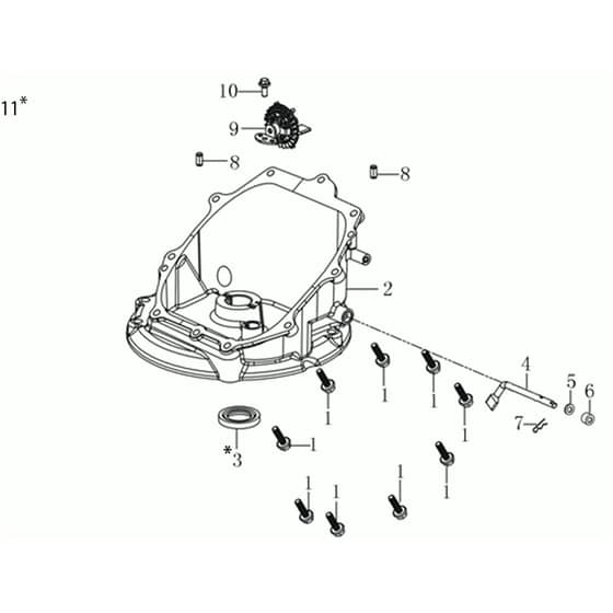 LR 48 TK (K655) EURO 5 -  - Efco Rotary Mower Crankase cover Diagram