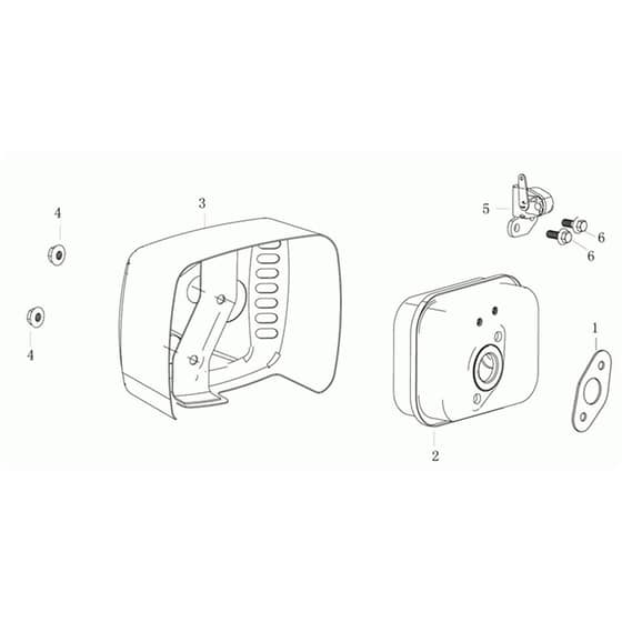 LR 48 TK (K655) EURO 5 -  - Efco Rotary Mower Muffler Diagram