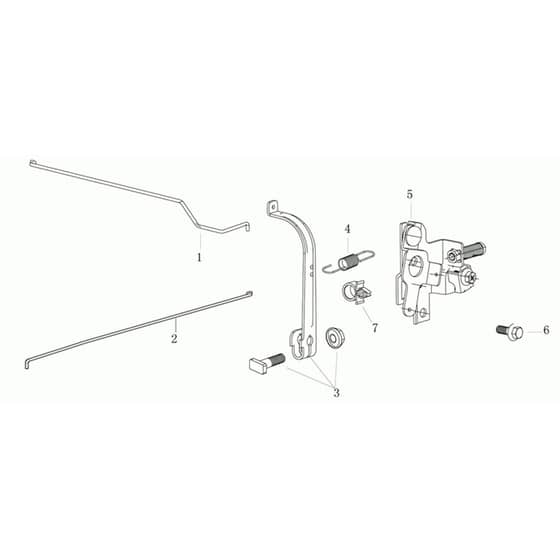LR 48 TKE (K655LI) EURO 5 -  - Efco Rotary Mower Control lever Diagram