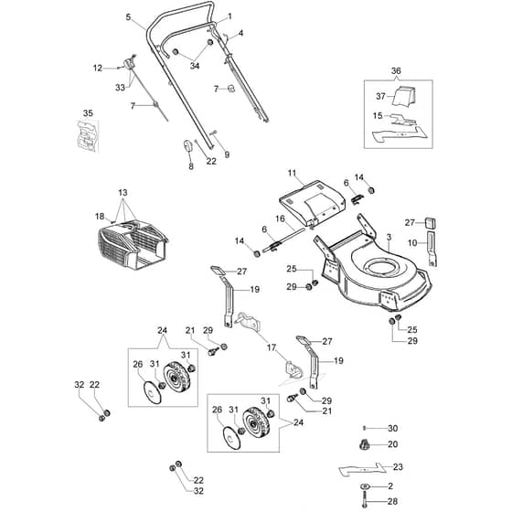 LR 53 PK (K700) -  - Efco Rotary Mower Illustrated parts list ESSENTIAL Diagram