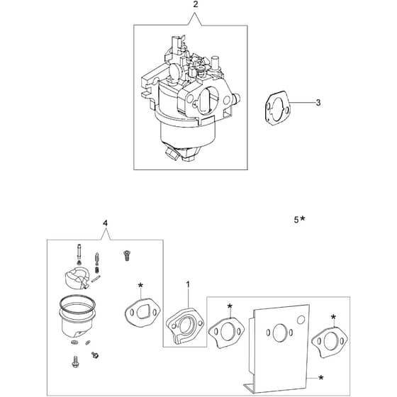 LR 53 TK ALLROAD EXA 4 (K800) - 2018 - Efco Rotary Mower Carburettor Diagram