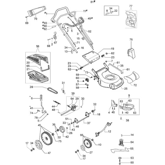 LR 53 TK ALLROAD (K800) -  - Efco Rotary Mower Illustrated parts list Diagram