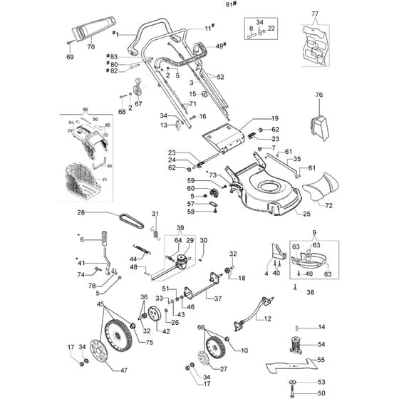 LR 53 TK COMFORT PLUS ALLROAD (K800) -  - Efco Rotary Mower Illustrated parts list Diagram