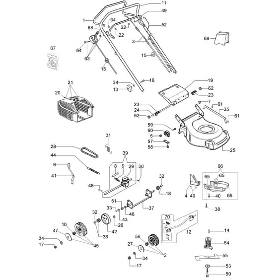 LR 53 TK (K650) -  - Efco Rotary Mower Illustrated parts list Diagram