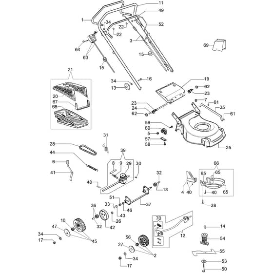 LR 53 TK (K700) -  - Efco Rotary Mower Illustrated parts list Diagram