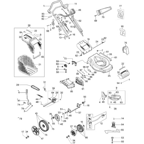 LR 53 TKE ALL ROAD PLUS 4 (K655LI) -  - Efco Rotary Mower Illustrated parts list Diagram