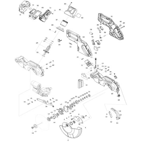 Makita LS002G - 216mm Dc Slide Cpd. Miter Saw - Power Tool 01 Diagram