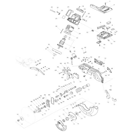 Makita LS1019 - 260mm Slide Compound Miter Saw - Power Tool 01 Diagram