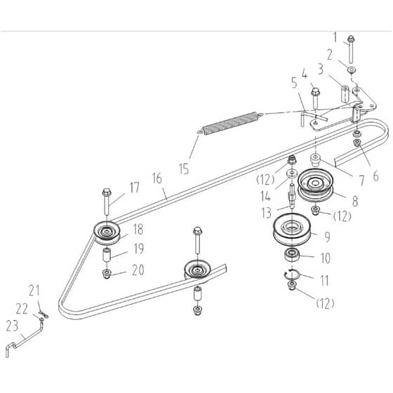 Cobra LT102HRL 2023 - Tractor Apr 2023 Drive Assy Diagram