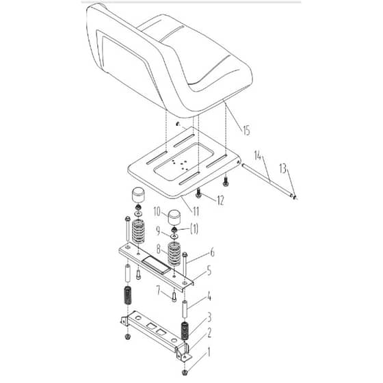 Cobra LT102HRL 2023 - Tractor Apr 2023 Seat Diagram