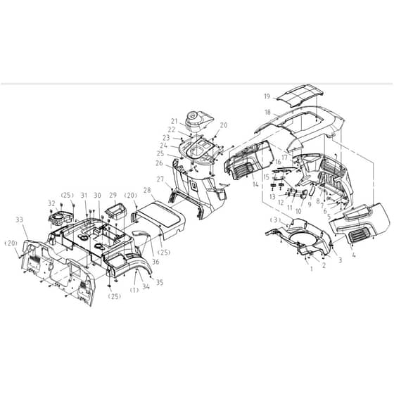 Cobra LT102HRL 2024 - Tractor Jan 2024 from build 2312- only Cover Assy Diagram