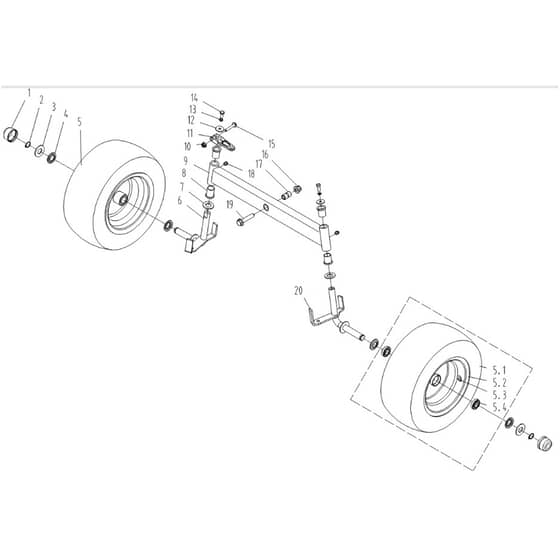 Cobra LT102HRL 2024 - Tractor Jan 2024 from build 2312- only Front Axle Diagram