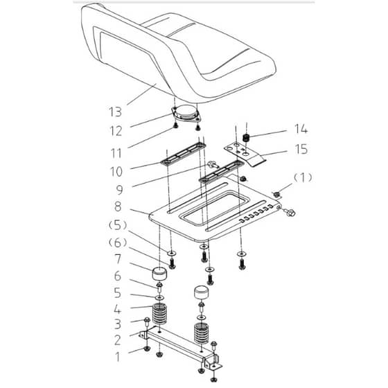 Cobra LT108HS2L - Tractor Jan 2024 from build 2312- only Seat Diagram