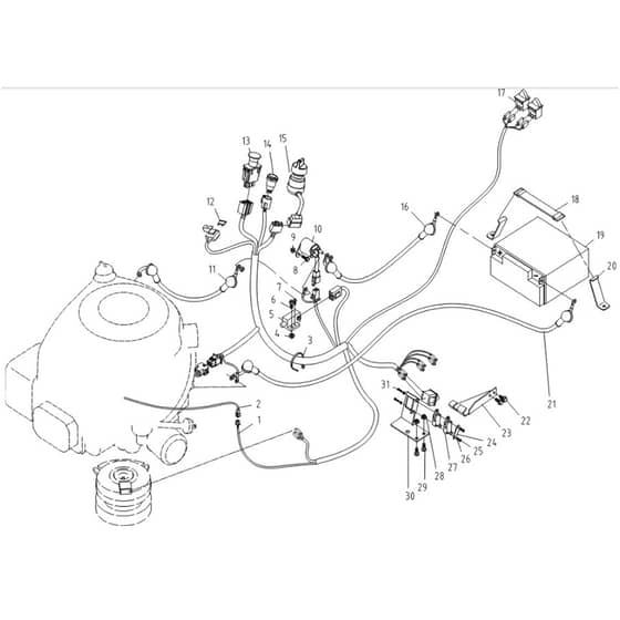 Cobra LT108HSL 2023 - Tractor Apr 2023 Electric Harness Assy Diagram