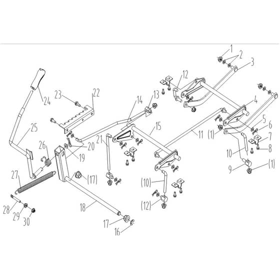 Cobra LT108HSL 2023 - Tractor Apr 2023 Hanging Side Discharge Diagram