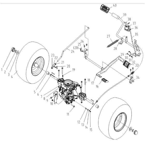 Cobra LT108HSL 2023 - Tractor Apr 2023 Hydraulic Assy Diagram