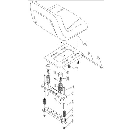 Cobra LT108HSL 2023 - Tractor Apr 2023 Seat Diagram