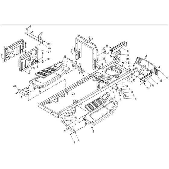 Cobra LT108HSL 2024 - Tractor Jan 2024 from build 2312- only Side Frame Diagram