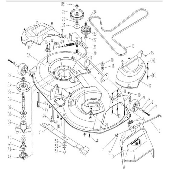 Cobra LT108MSL 2023 - Tractor Apr 2023 Cutting Deck Diagram