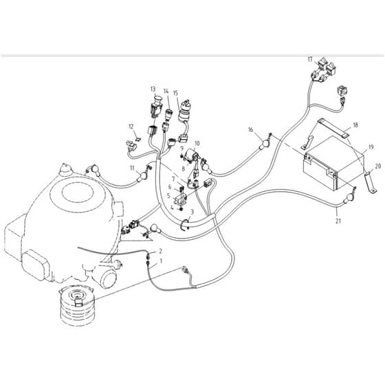 Cobra LT108MSL 2023 - Tractor Apr 2023 Electric Harness Assy Diagram