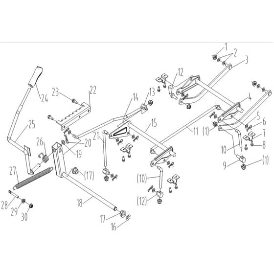 Cobra LT108MSL 2023 - Tractor Apr 2023 Hanging Side Discharge Diagram