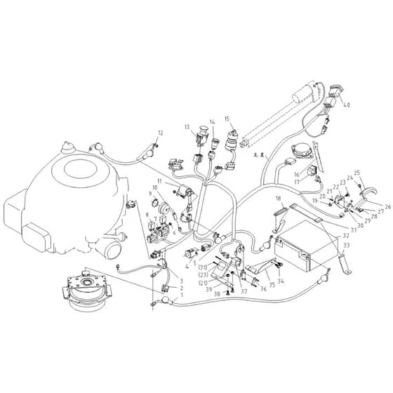 Cobra LT112HR2L - Tractor Jan 2025 Electrical Parts Diagram