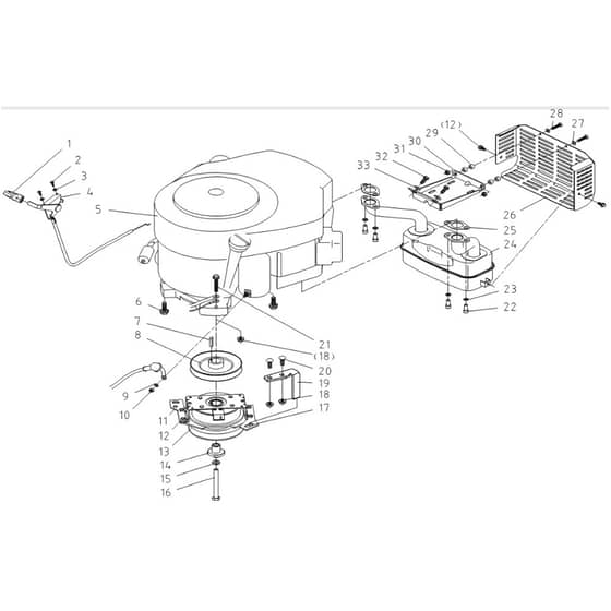 Cobra LT112HR2L - Tractor Jan 2025 Engine Diagram