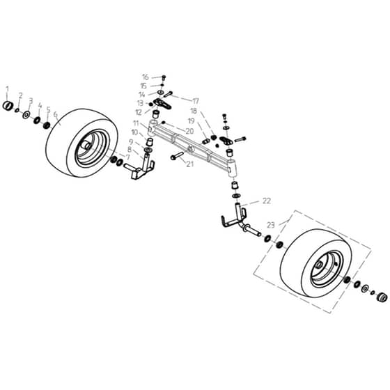Cobra LT112HR2L - Tractor Jan 2025 Front Axle Diagram