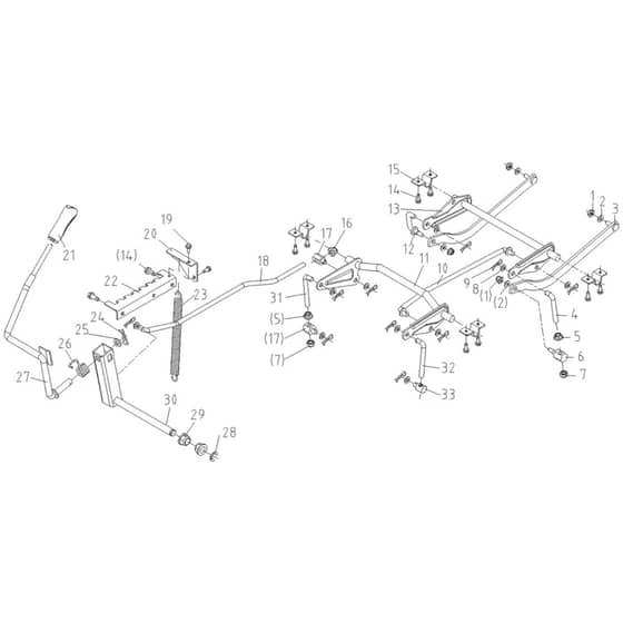 Cobra LT112HR2L - Tractor Jan 2025 Rear Suspension Diagram