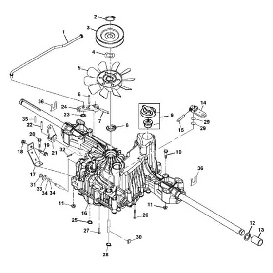 John Deere LT170 - PC9073 - Transaxle - ST605692