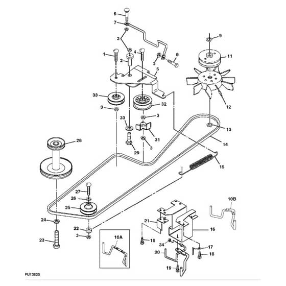 John Deere LT170 - PC9073 - Belt Drive - ST605693