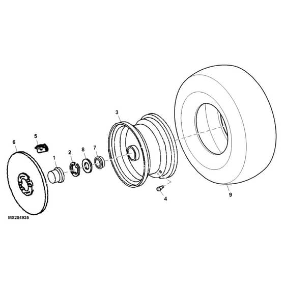 John Deere LT170 - PC9073 - Front Wheels - ST605703