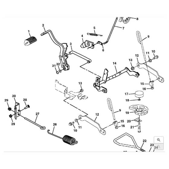John Deere LT190 - PC9332 - Lift Pedal - ST594545