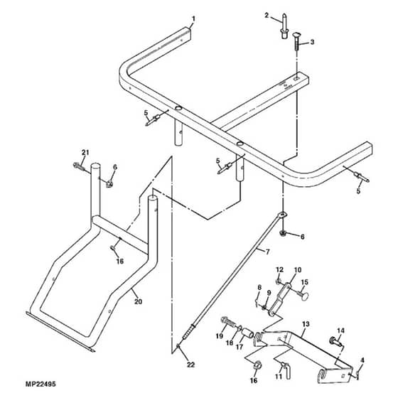 John Deere LT190 - PC9332 - Mounting Bracket - ST594552