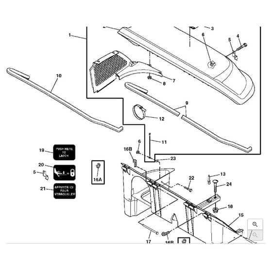 John Deere LT190 - PC9332 - Hopper Top - ST605456