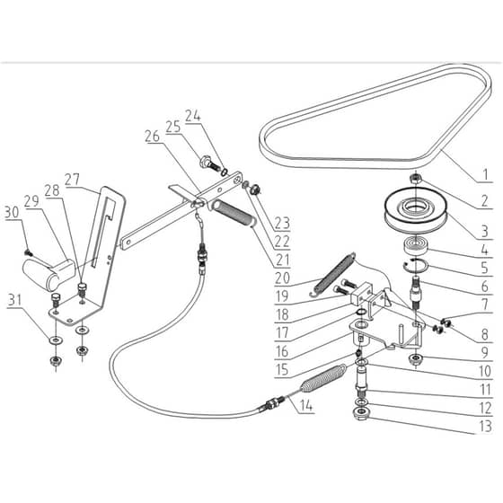 Cobra LT62HRL 2023 - Tractor Jul 2023 Blade Clutch Diagram
