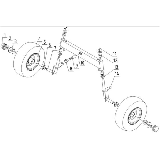Cobra LT62HRL 2023 - Tractor Jul 2023 Front Axle Diagram