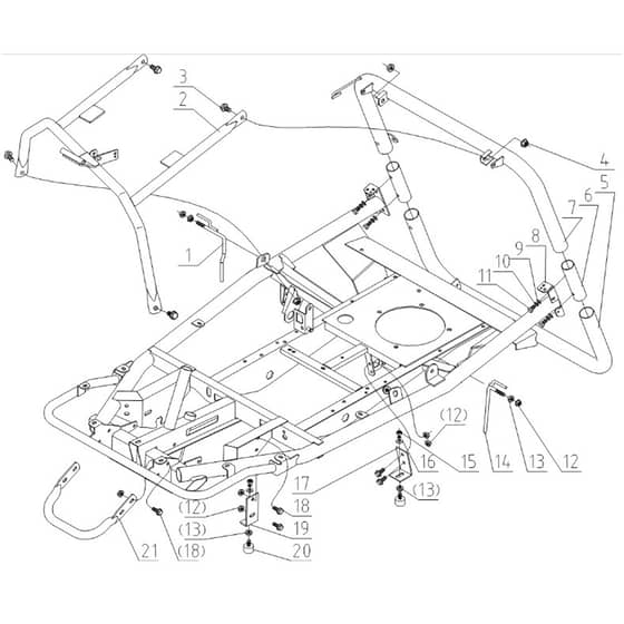 Cobra LT62HRL 2024 - Tractor Jan 2024 from build 2312- only Frame Diagram