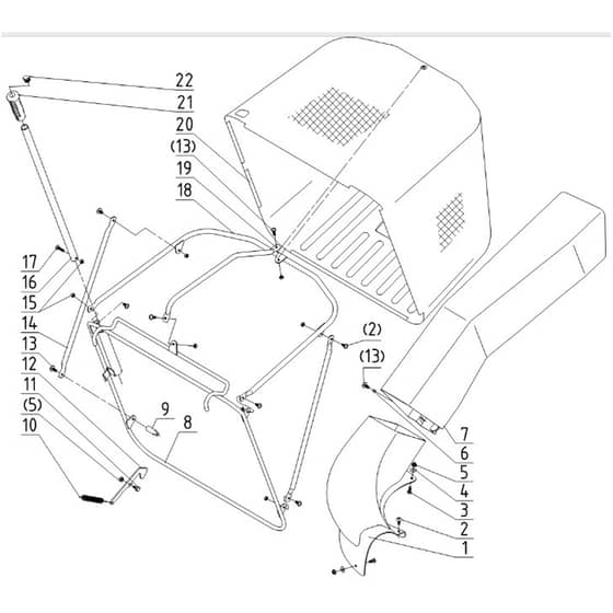 Cobra LT62HRL 2024 - Tractor Jan 2024 from build 2312- only Grass Catcher Diagram