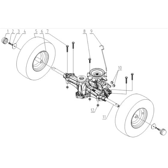 Cobra LT62HRL 2024 - Tractor Jan 2024 from build 2312- only Rear Bridge Diagram