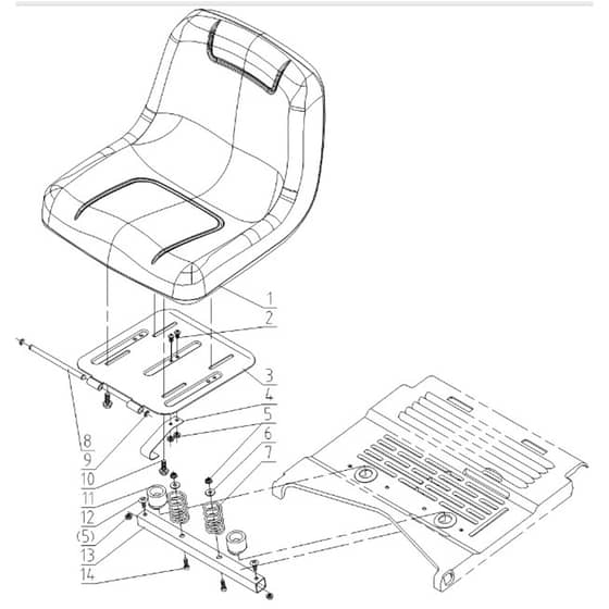 Cobra LT62HRL 2024 - Tractor Jan 2024 from build 2312- only Seat Diagram