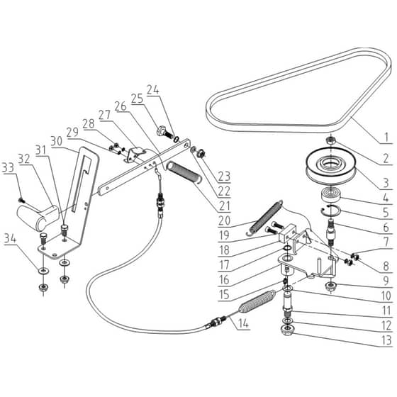 Cobra LT62MRL 2023 - Tractor Jul 2023 Blade Clutch Diagram