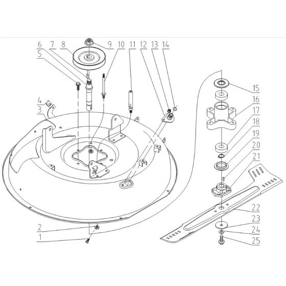 Cobra LT62MRL 2023 - Tractor Jul 2023 Deck Diagram