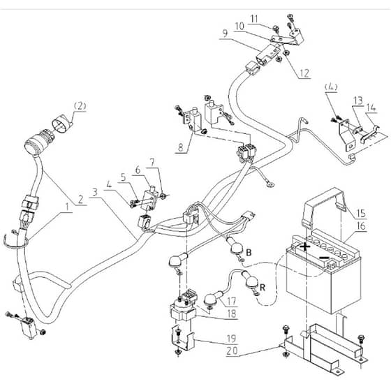 Cobra LT62MRL 2023 - Tractor Jul 2023 Electrical Parts Diagram