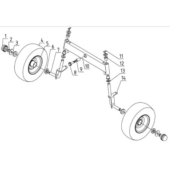 Cobra LT62MRL 2023 - Tractor Jul 2023 Front Axle Diagram