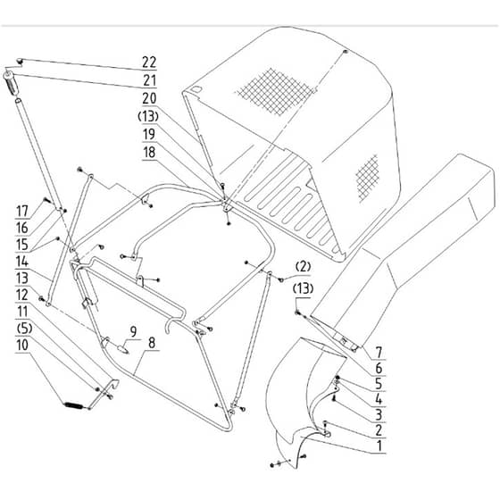Cobra LT62MRL 2023 - Tractor Jul 2023 Grass Catcher Diagram