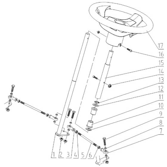 Cobra LT62MRL 2023 - Tractor Jul 2023 Steering Diagram