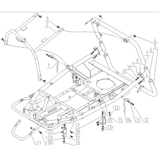 Cobra LT62MRL 2024 - Tractor Jan 2024 from build 2312- only Frame Diagram